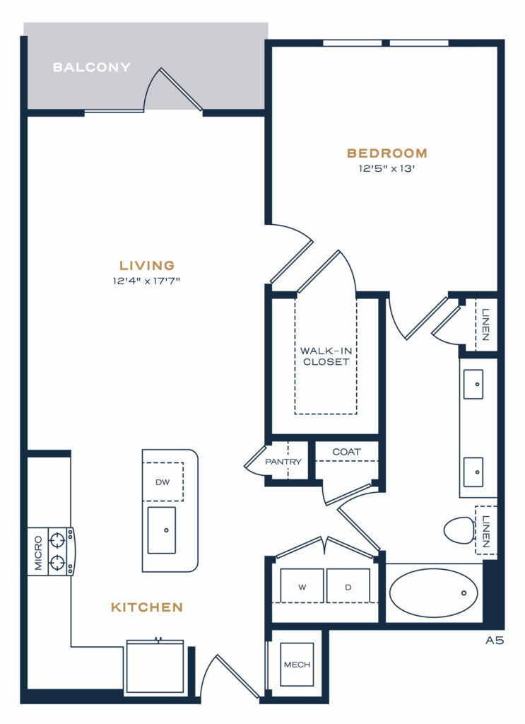 A5 One-Bedroom at Alexan Junction Heights